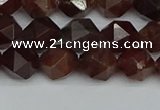 CNG7271 15.5 inches 8mm faceted nuggets orange garnet beads