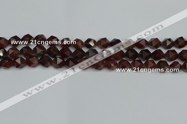 CNG7272 15.5 inches 10mm faceted nuggets orange garnet beads