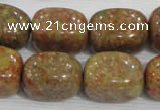 CNG728 15.5 inches 15*18mm nuggets New unakite beads wholesale