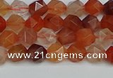 CNG7280 15.5 inches 6mm faceted nuggets red rabbit hair quartz beads