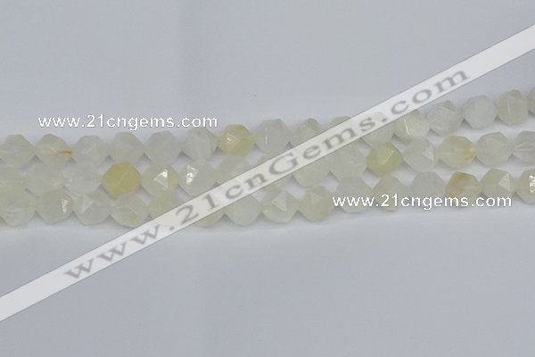 CNG7287 15.5 inches 10mm faceted nuggets white moonstone beads