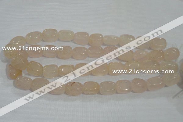 CNG729 15.5 inches 15*18mm nuggets rose quartz beads wholesale