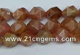 CNG7295 15.5 inches 6mm faceted nuggets sunstone beads