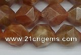 CNG7298 15.5 inches 12mm faceted nuggets sunstone beads