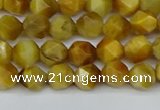 CNG7305 15.5 inches 6mm faceted nuggets golden tiger eye beads