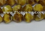 CNG7306 15.5 inches 8mm faceted nuggets golden tiger eye beads