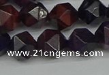 CNG7317 15.5 inches 10mm faceted nuggets purple tiger eye beads