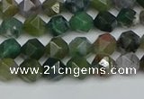 CNG7340 15.5 inches 6mm faceted nuggets Indian agate beads