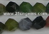 CNG7343 15.5 inches 12mm faceted nuggets Indian agate beads