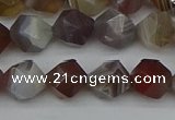 CNG7346 15.5 inches 8mm faceted nuggets botswana agate beads