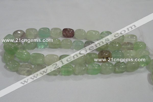 CNG736 15.5 inches 13*18mm nuggets fluorite beads wholesale
