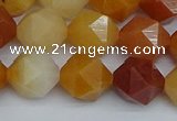 CNG7362 15.5 inches 10mm faceted nuggets yellow jade beads