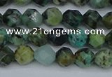 CNG7385 15.5 inches 6mm faceted nuggets African turquoise beads