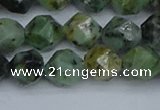 CNG7386 15.5 inches 8mm faceted nuggets African turquoise beads