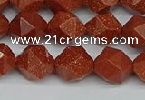 CNG7402 15.5 inches 10mm faceted nuggets goldstone beads