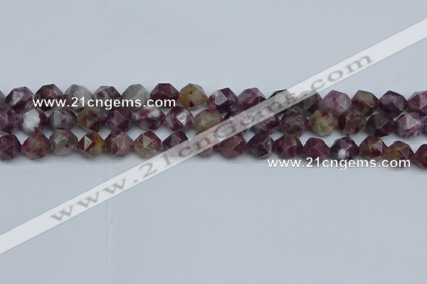 CNG7411 15.5 inches 8mm faceted nuggets tourmaline beads