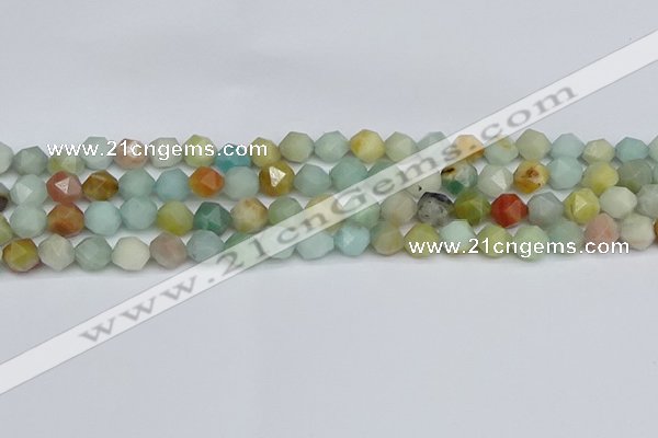 CNG7416 15.5 inches 8mm faceted nuggets amazonite beads