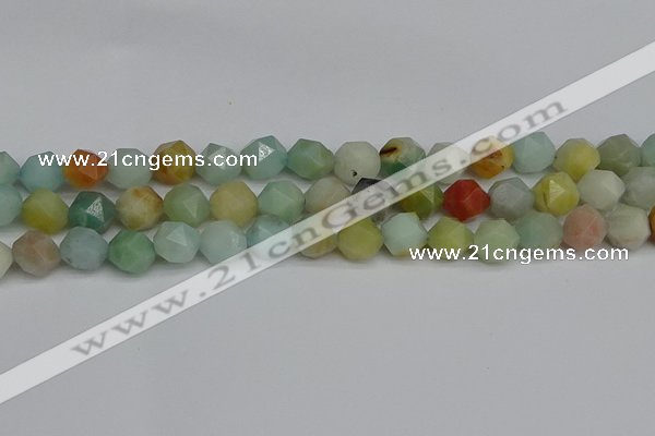 CNG7417 15.5 inches 10mm faceted nuggets amazonite beads