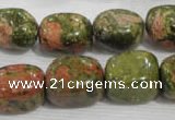 CNG742 15.5 inches 15*18mm nuggets unakite beads wholesale