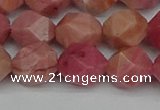 CNG7422 15.5 inches 10mm faceted nuggets rhodochrosite beads