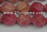 CNG7423 15.5 inches 12mm faceted nuggets rhodochrosite beads