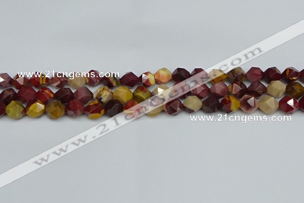 CNG7426 15.5 inches 8mm faceted nuggets mookaite beads