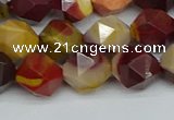 CNG7427 15.5 inches 10mm faceted nuggets mookaite beads