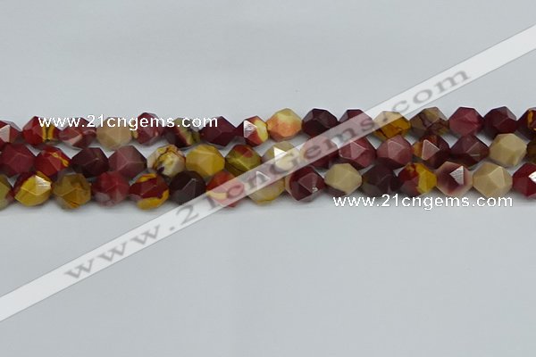 CNG7427 15.5 inches 10mm faceted nuggets mookaite beads