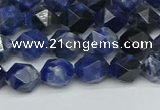 CNG7435 15.5 inches 6mm faceted nuggets sodalite gemstone beads