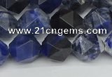CNG7437 15.5 inches 10mm faceted nuggets sodalite gemstone beads
