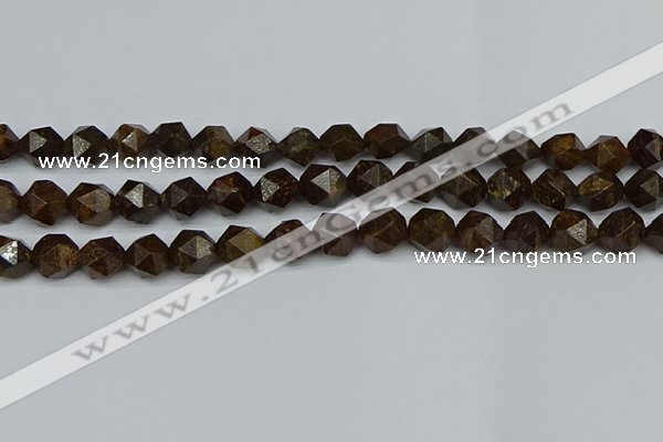 CNG7442 15.5 inches 10mm faceted nuggets bronzite gemstone beads