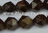 CNG7443 15.5 inches 12mm faceted nuggets bronzite gemstone beads