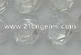 CNG7450 12*16mm - 15*20mm faceted freeform white crystal beads