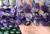 CNG7473 15.5 inches 18*25mm - 20*28mm faceted freeform amethyst beads