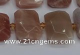 CNG7476 15.5 inches 18*25mm - 20*28mm faceted freeform sunstone beads