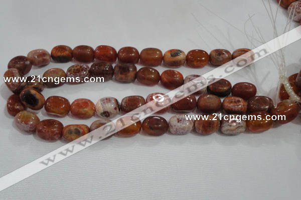 CNG748 15.5 inches 13*18mm nuggets fire agate beads wholesale