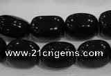 CNG749 15.5 inches 13*18mm nuggets black agate beads wholesale