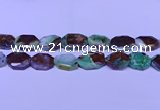 CNG7518 25*35mm - 30*40mm faceted freeform australia chrysoprase beads