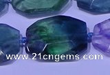 CNG7521 15.5 inches 18*25mm - 25*35mm faceted freeform fluorite beads