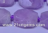 CNG7523 15.5 inches 18*25mm - 25*35mm faceted freeform kunzite beads