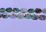 CNG7529 18*25mm - 25*35mm faceted freeform australia chrysoprase beads