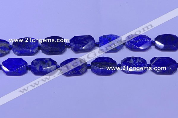 CNG7534 15.5 inches 18*25mm - 25*35mm faceted freeform lapis lazuli beads