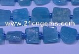 CNG7542 15.5 inches 6*8mm - 10*12mm freeform amazonite beads