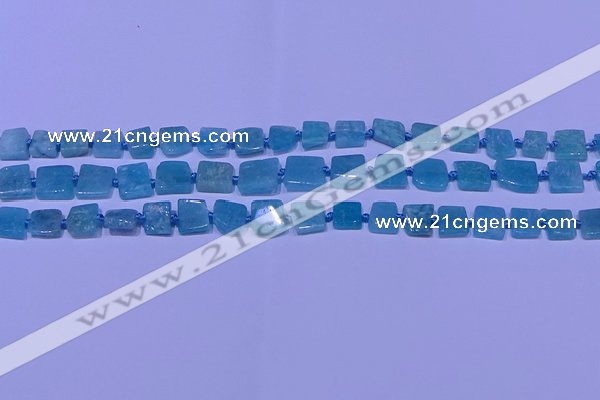 CNG7542 15.5 inches 6*8mm - 10*12mm freeform amazonite beads