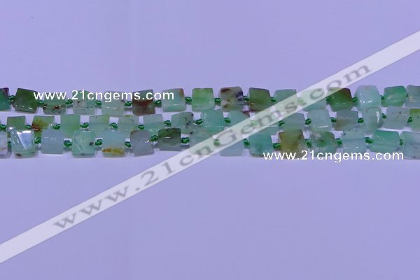 CNG7548 6*8mm - 10*12mm freeform Australia chrysoprase beads