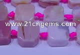 CNG7554 15.5 inches 11*12mm - 12*13mm freeform pink opal beads