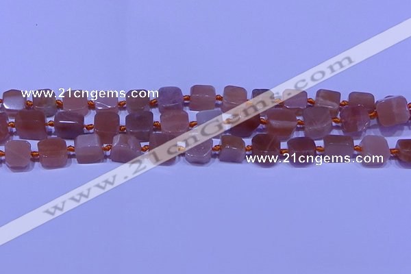 CNG7555 15.5 inches 11*12mm - 12*13mm freeform moonstone beads