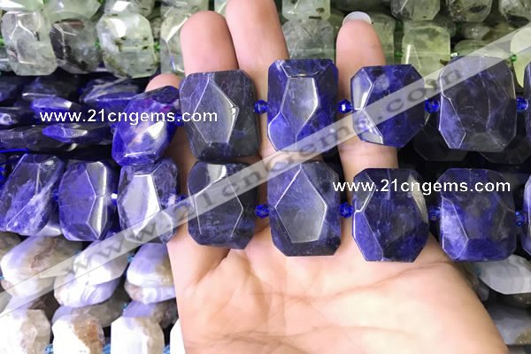 CNG7562 15.5 inches 18*25mm - 20*28mm faceted freeform sodalite beads