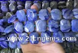 CNG7567 18*25mm - 20*28mm faceted freeform blue aventurine beads