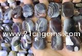 CNG7581 18*25mm - 20*28mm faceted freeform Botswana agate beads